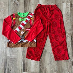 Boys Fortnite Gingerbread Christmas Holiday Pajamas Size 14